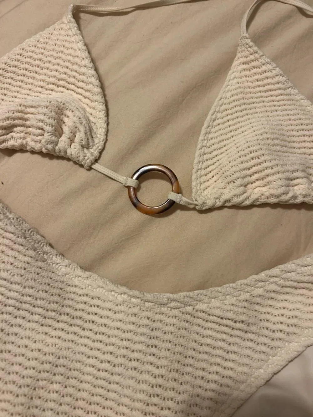 J. Crew Women's White and Cream Bikini Set